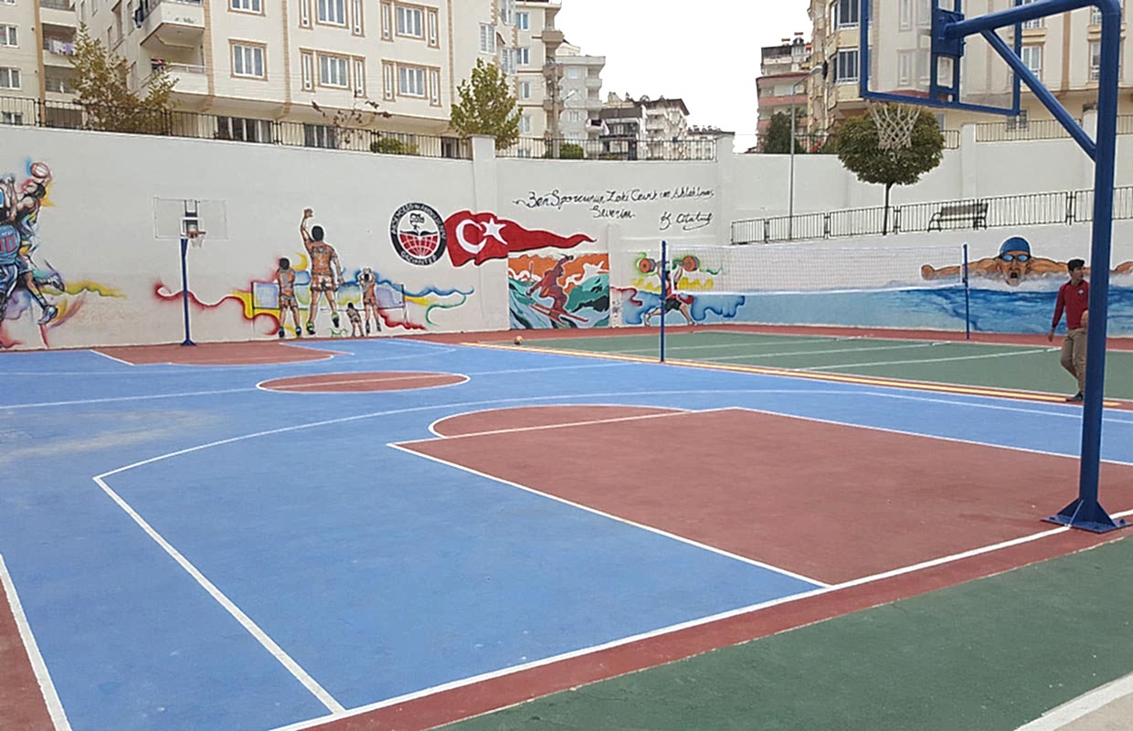 Akşemsettin Anadolu Lisesi | Akrilik Saha Uygulamaları